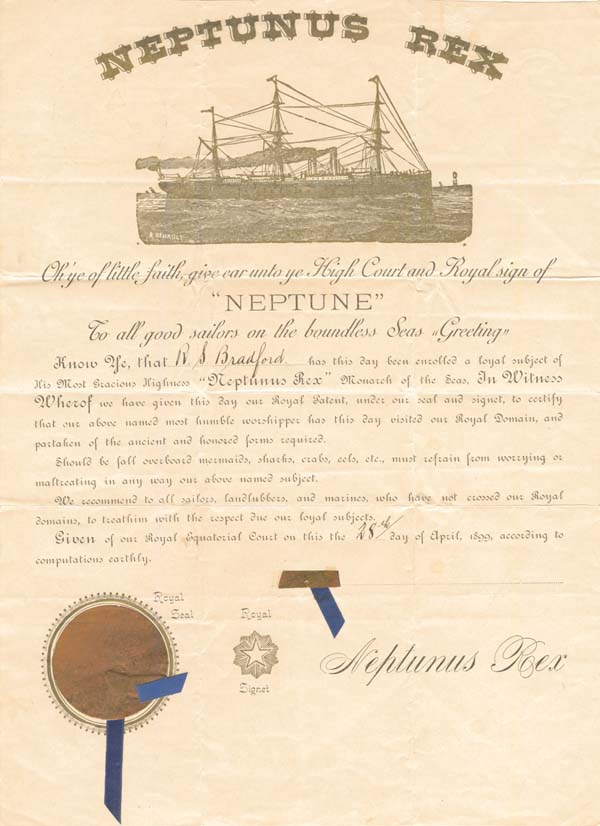 Neptunus Rex - Americana - Enrollment Certificate